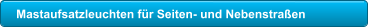 Mastaufsatzleuchten f�r Seiten- und Nebenstra�en